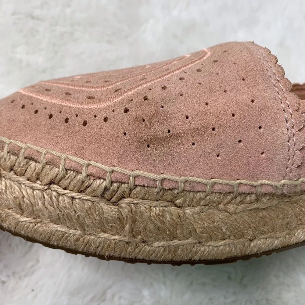 UGG 1100981 Women's Heidi Jasmine Perforated Espadrilles Shoes Flats Pink Size 8